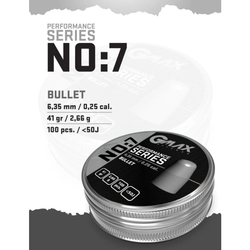 GMAX 6.35mm Bullet 41gr No : 7 PCP Saçma