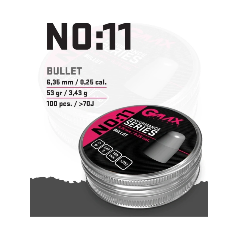 GMAX 6,35mm Bullet 53gr. No : 11 PCP Saçma